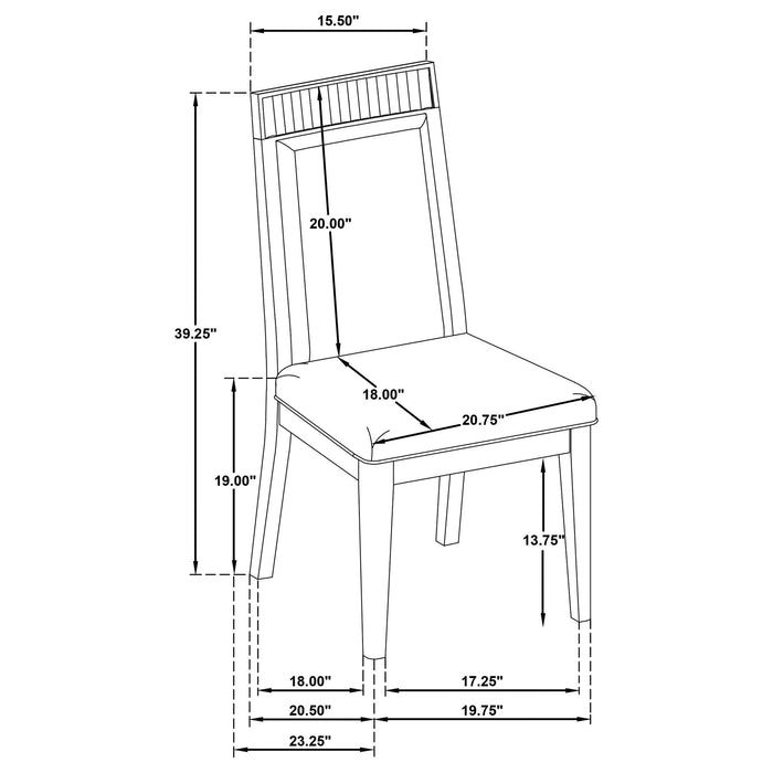 Ennis - Dining Side Chair (Set of 2) - Black Furniture Max
