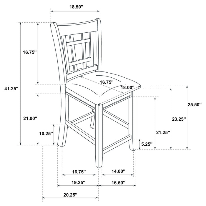 Davis - Counter Height Dining Chair Linen (Set of 2) - Light Oak Furniture Max