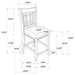 Davis - Counter Height Dining Chair Linen (Set of 2) - Light Oak Furniture Max