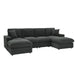 Sectional With 2 Ottomans Home Essentials