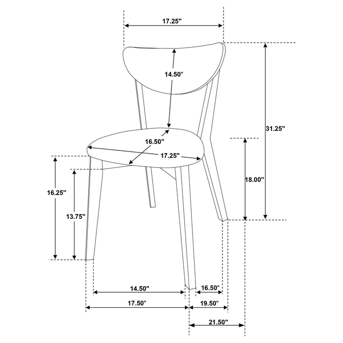 Carson - Dining Side Chair (Set of 2) - Walnut Furniture Max