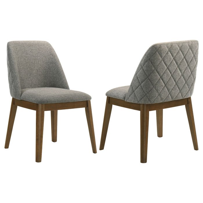 Hutchins - Dining Side Chair (Set of 2) - Gray / Brown Furniture Max