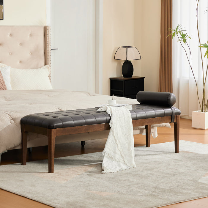 Upholstered End Of Bed Bench With Headrest Home Essentials