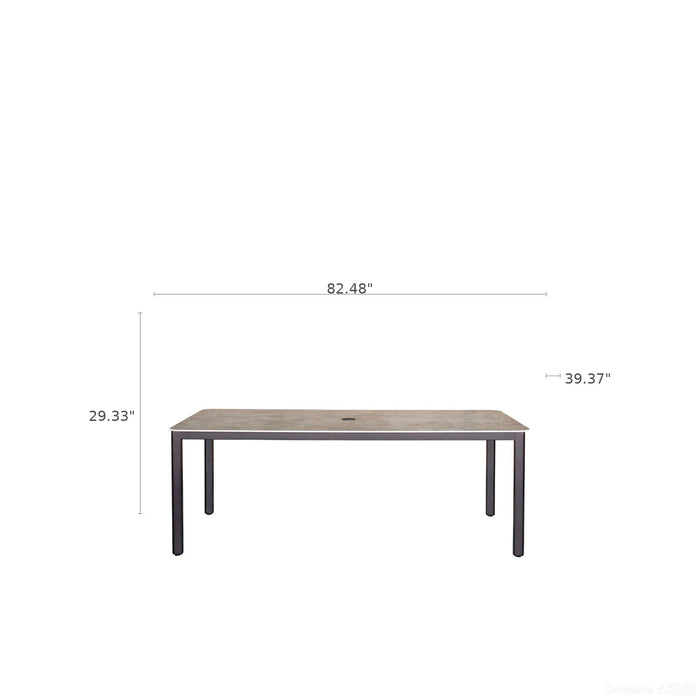 Verona - Dining Table - Dark Espresso / Gray Home Essentials