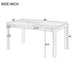 Rectangular Dining Table With Parquet Top, Rounded Corners Hearth and Haven