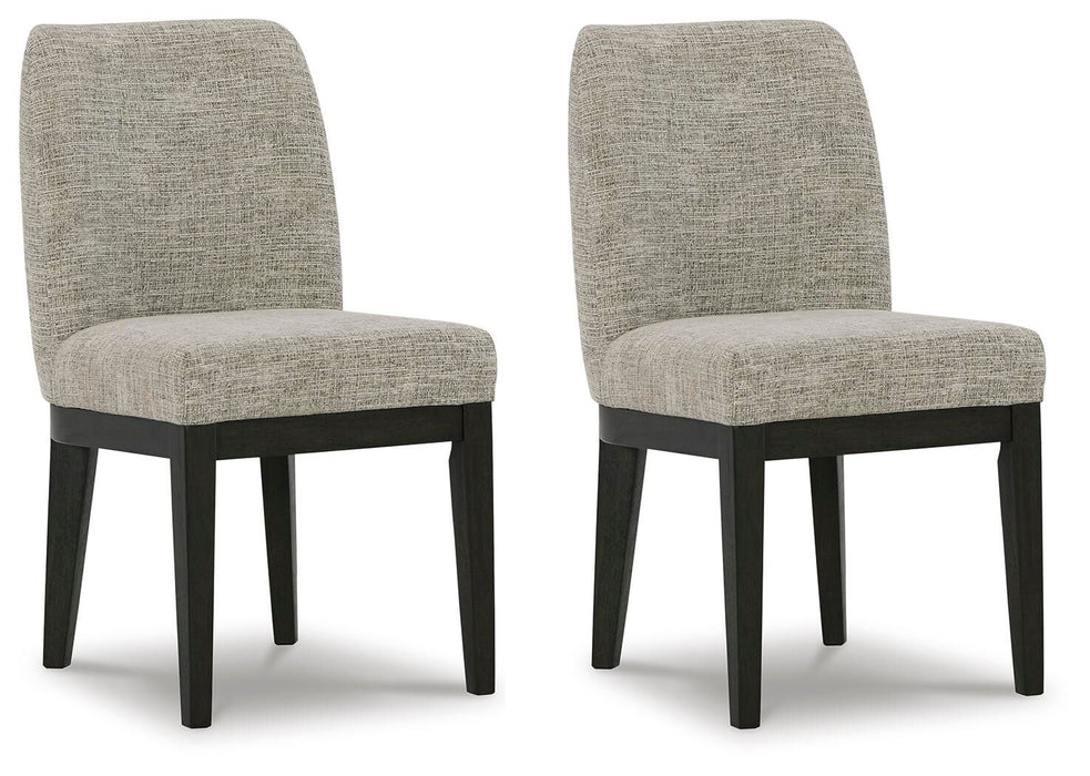 Burkhaus - Dining UPH Side Chair (Set of 2) - Beige / Dark Brown Signature Design by Ashley®