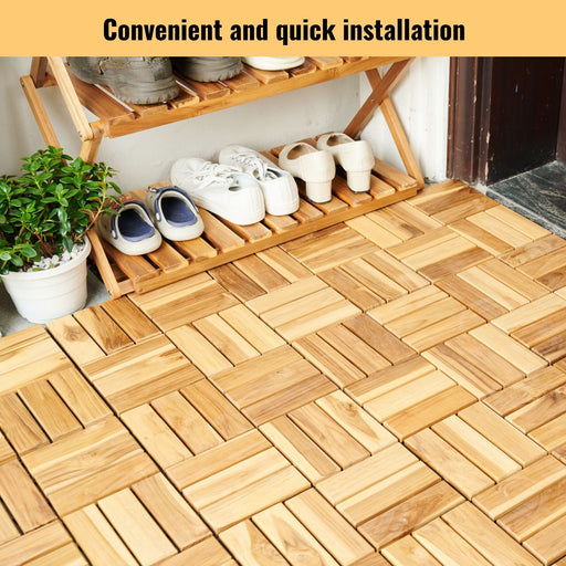 12" X 12" Interlocking Deck Tiles Checker Pattern Daily Nest