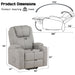 Recliner With Power Lift & Massage Acme