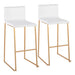 Mara - Contemporary Upholstered Barstool (Set of 2) Lumi Source