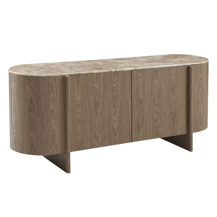 Markku - Console Table With Natural Marble - Oak ACME