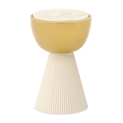 Scotts Square - Chairside Table - Light Champagne Michael Amini