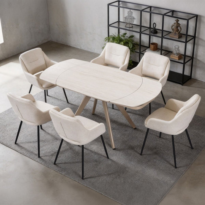 Bexley - Arm Chair (Set of 2) - Beige Linen ACME