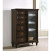 Berwick - 6 Drawer Chest With Door - Dark Oak Furniture Max