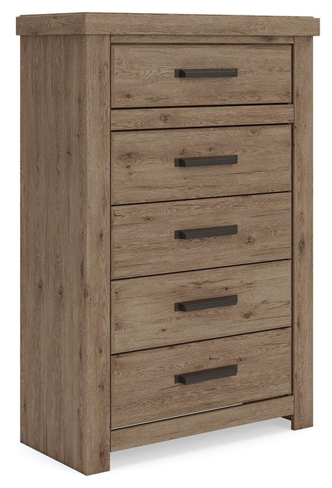 Oliandon - Five Drawer Chest - Light Brown Signature Design by Ashley®