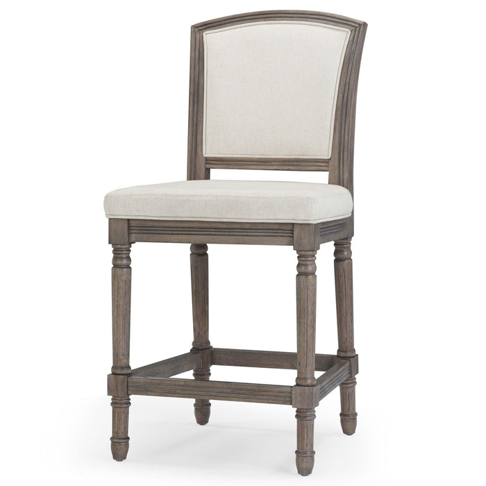 Stool With Upholstered Seat And Back Home Essentials