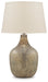 Mari - Glass Table Lamp  - Gray / Gold Finish Signature Design by Ashley®
