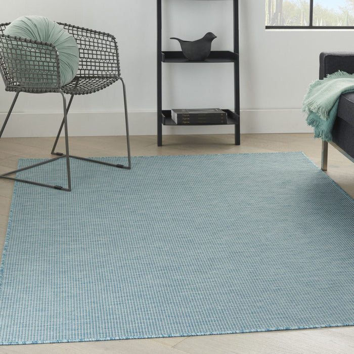 4' X 6' Power Loom Area Rug - Aqua