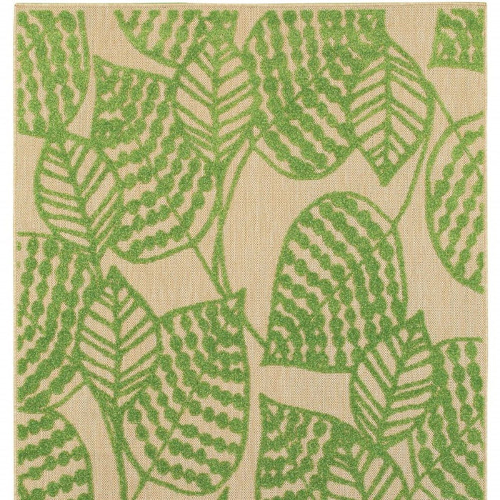 Floral Indoor / Outdoor Area Rug - Green