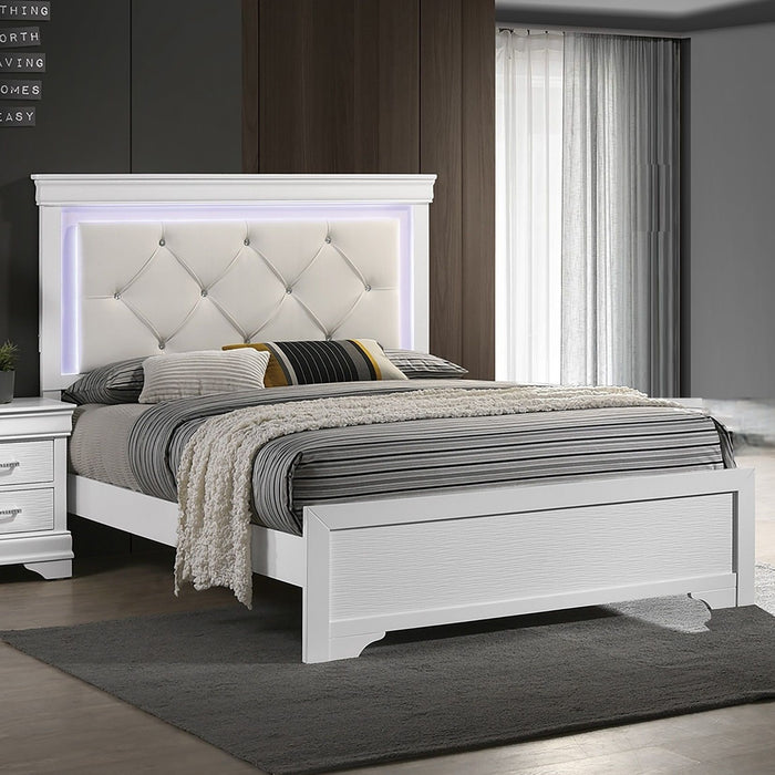3 Piece Bedroom Set With LED Lighting, 2 Nightstands Home Essentials