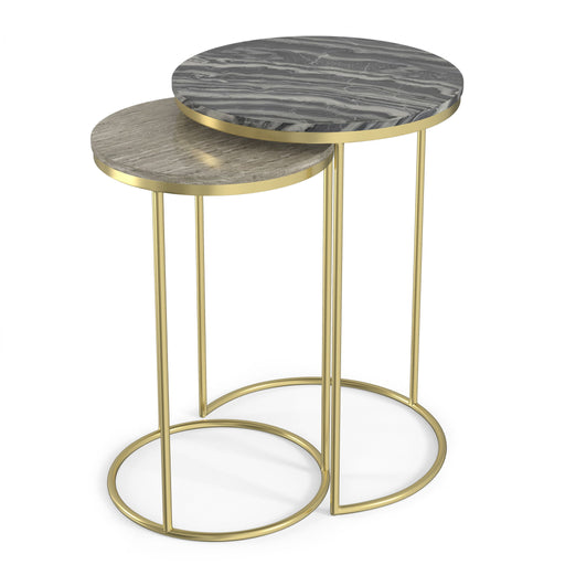 Ashley - 2 Piece Nesting Table - Gold Simpli-Home