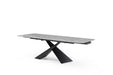9422 - Ceramic & Metal Dining Table - Gray / Black Extravaganza Collection