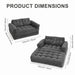 2 Seater Modular Corduroy Sofa With Chaise Lounge For Living Room Home Essentials