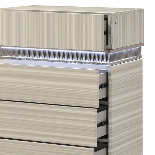 Leonor - 5 Drawer Chest - Gray Matrix Furniture Group