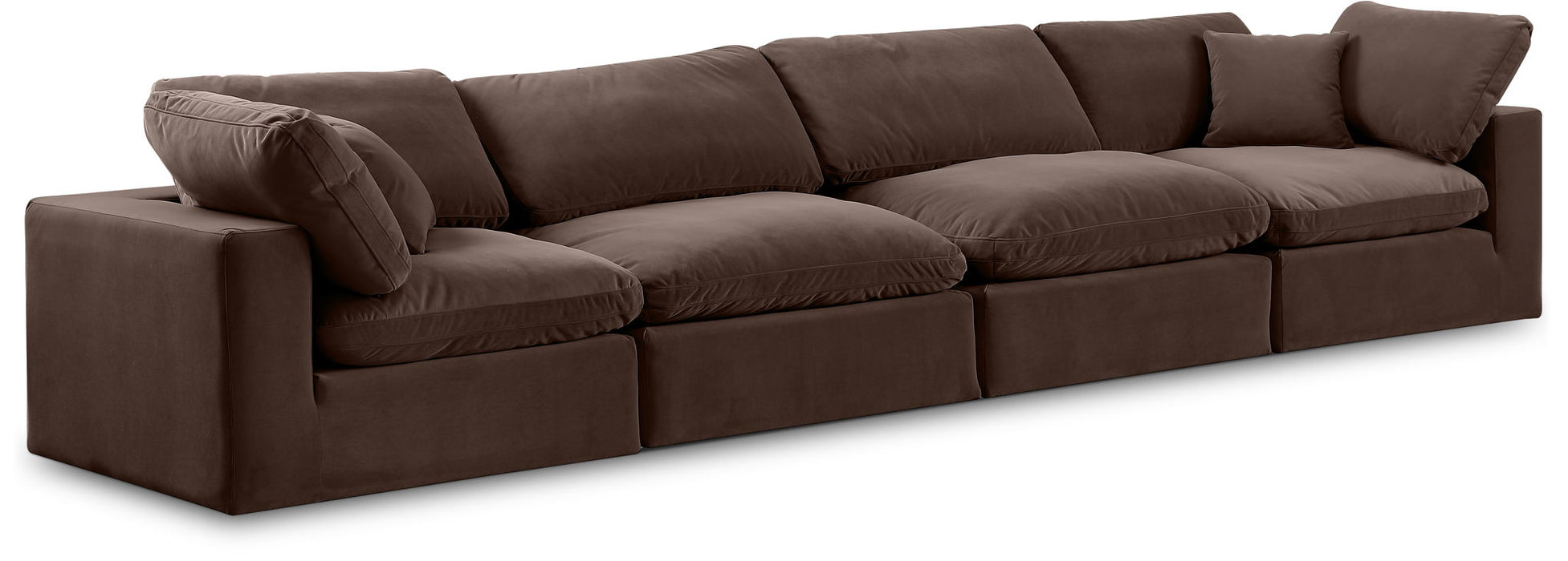 Comfy - Velvet Modular Sofa 4 Seats Meridian Furniture