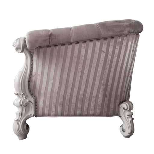 Versailles - Chair With 2 Pillows - Ivory Fabric & Bone White ACME