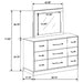 Edmondson - 9 Drawer Dresser With Mirror - Natural / Gray Furniture Max