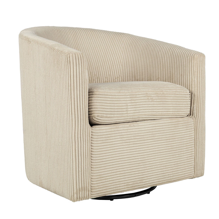 Swivel Accent Chair With U Backrest, Plush Cushion Living Room Furniture Home Essentials