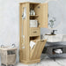 Modern Tall Storage Cabinet With Tilt-Out Compartment, Adjustable Shelves Hearth and Haven