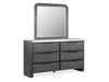 Keaton - Double Drawer Dresser With Portrait Mirror - Black Magnussen Furniture