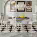 Dining Set With Extendable Round Table And 4 Upholstered Chairs Hearth and Haven