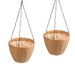 Hanging Planters, Indoor Outdoor Plant Holders (Set of 2) - Brown Daily Nest