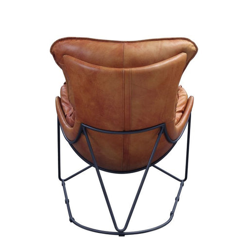 Thurshan - Accent Chair - Aperol Top Grain Leather & Black ACME
