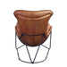 Thurshan - Accent Chair - Aperol Top Grain Leather & Black ACME