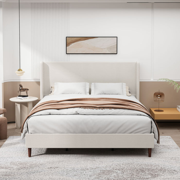 Upholstered Bed & High Headboard Design Home Essentials