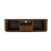 70" TV Stand With Ample Storage, Curved Corners - Dark Brown Hearth and Haven