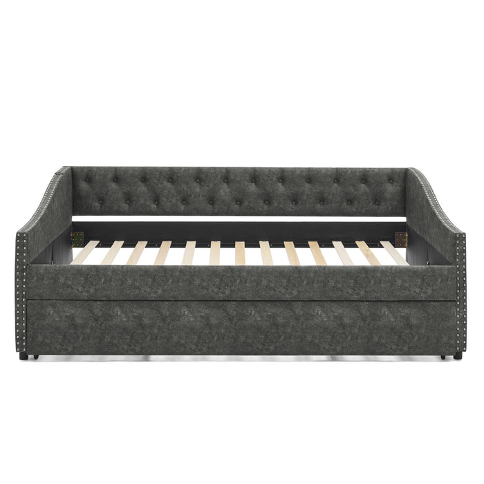 Upholstered Daybed With USB Charging & Pull Out Bed Home Essentials