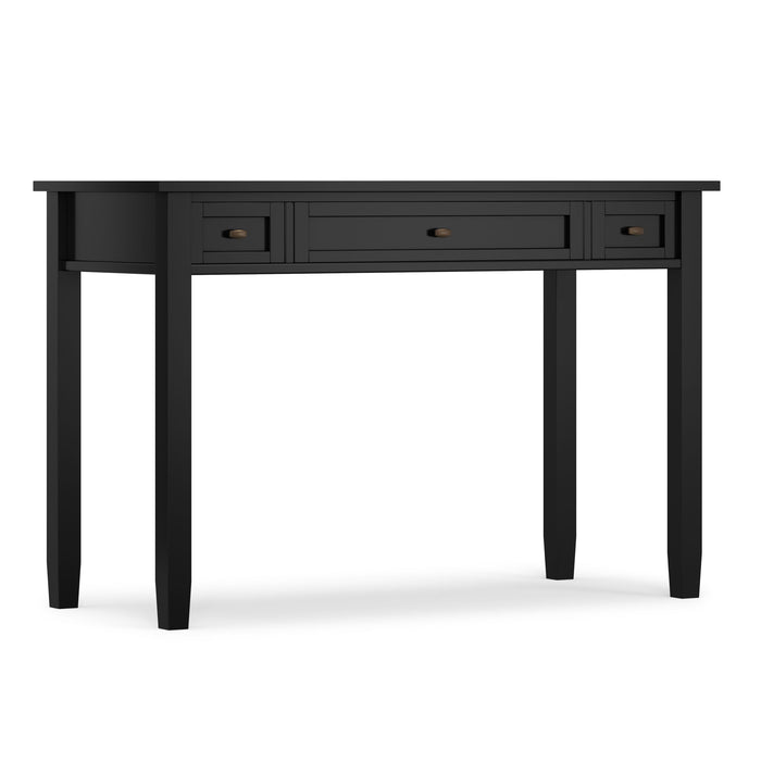 Warm Shaker - Writing Desk With Drawers - Black Simpli-Home