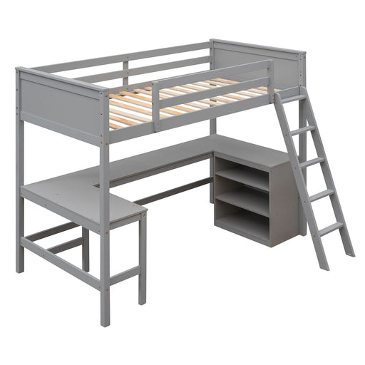 Loft Bed With Shelves With Desk DreamHaus