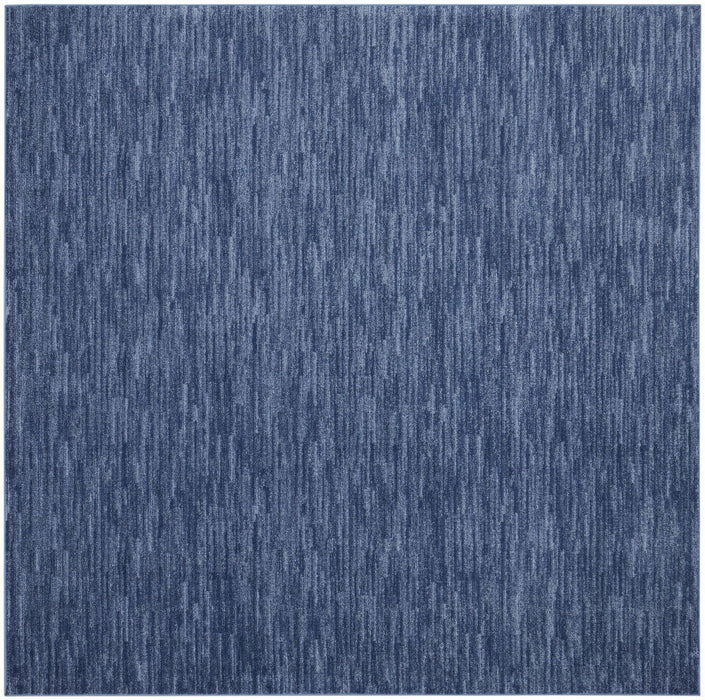 9' X 9' Square Non Skid Indoor / Outdoor Area Rug - Navy Blue