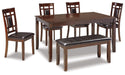 Bennox - Dining Room Table Set (Set of 6) - Brown Signature Design by Ashley®