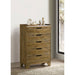 Packard - 5 Drawer Chest - Oak Furniture Max