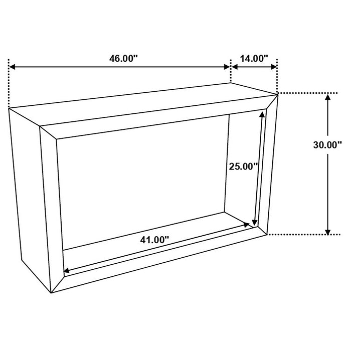 Mesa - Rectangular Console Table With Clean Open Frame Design - Natural Furniture Max