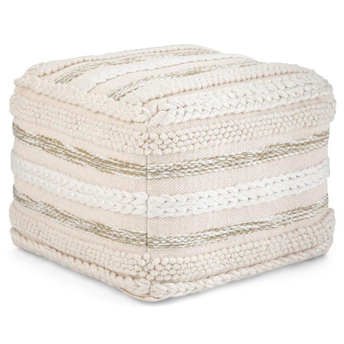 Sommer - Handcrafted Square Pouf Simpli-Home