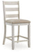 Skempton - Upholstered Barstool (Set of 2) - White Signature Design by Ashley®