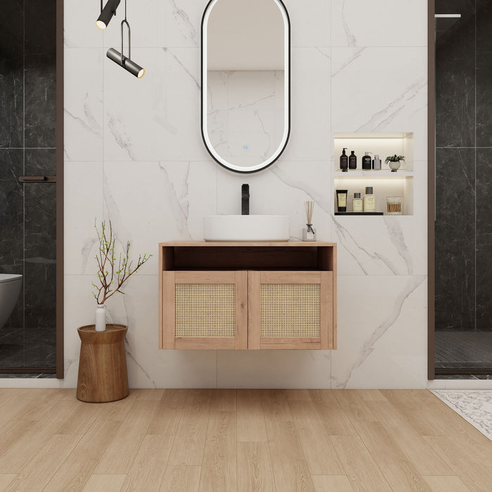 Bathroom Vanity & Art Sink, 2 Soft Close Doors, Float Mounting Design Home Essentials