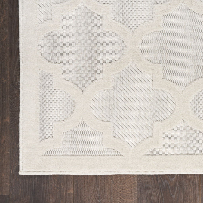 7' X 10' Area Rug Geometric Flatweave - Cream